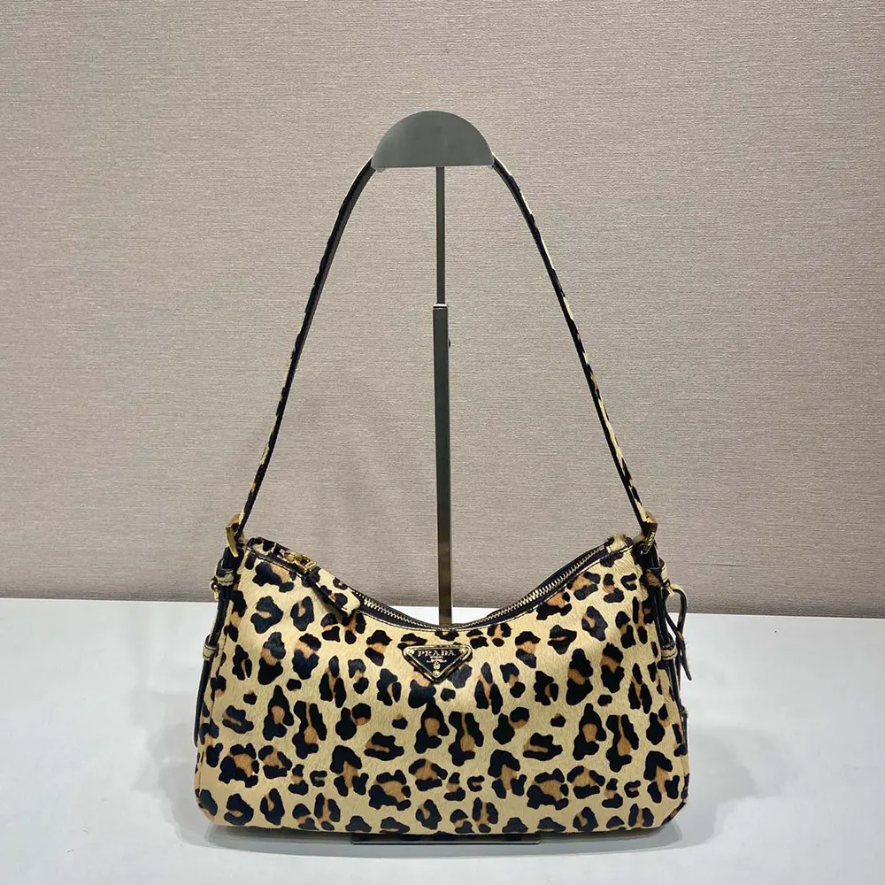 Prada Leopard Luxe Shoulder Bag 31cm