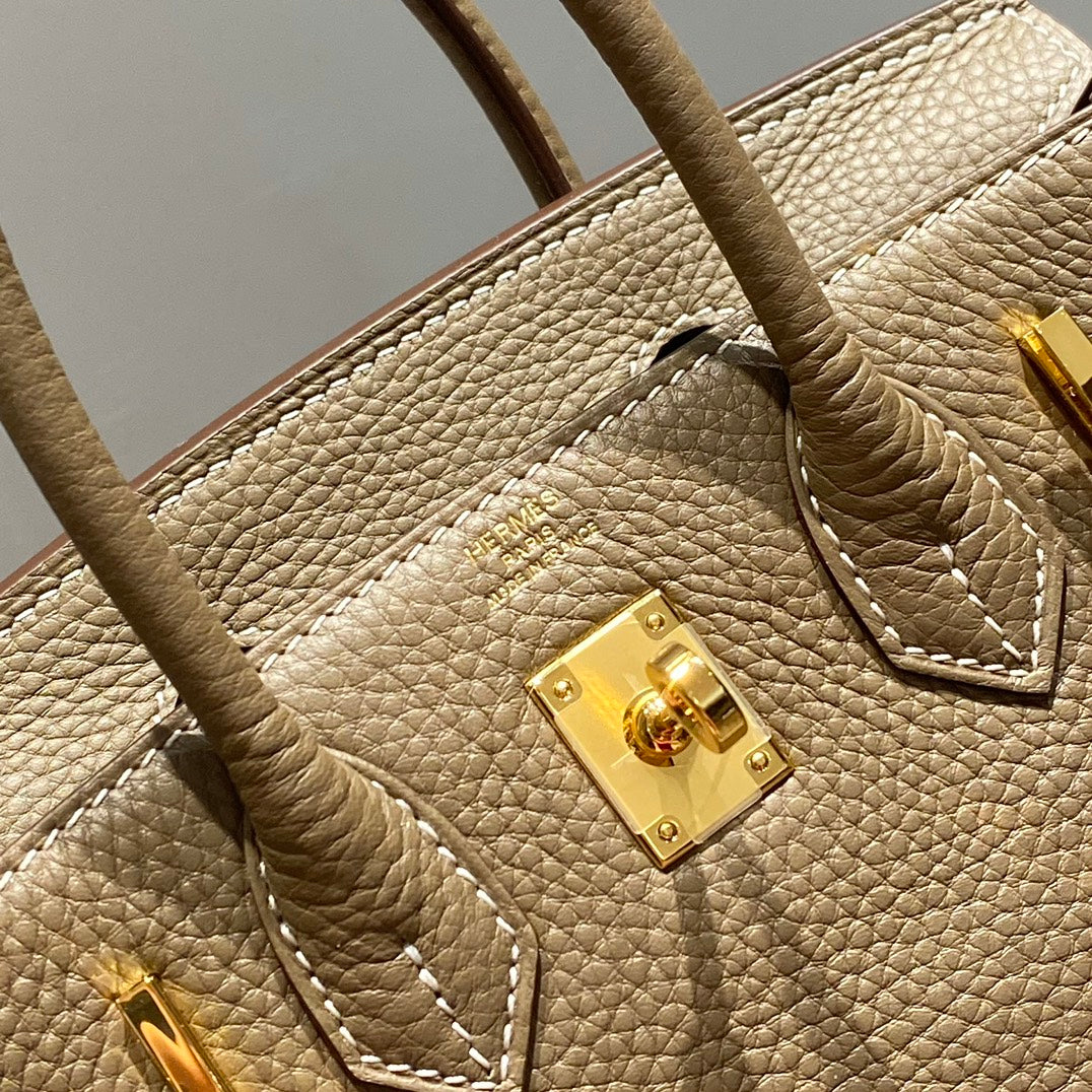 Hermes Birkin 20Cm Etoupe Togo Leather Gold Hardware