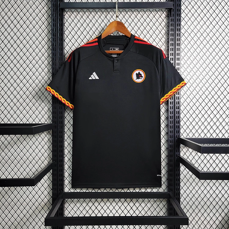 2023-24 AS Roma Black 2 Away Football jersey