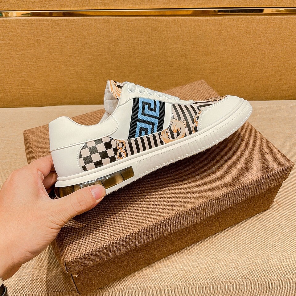 Fendi Domino Fabric Low Sneakers Blue Ff