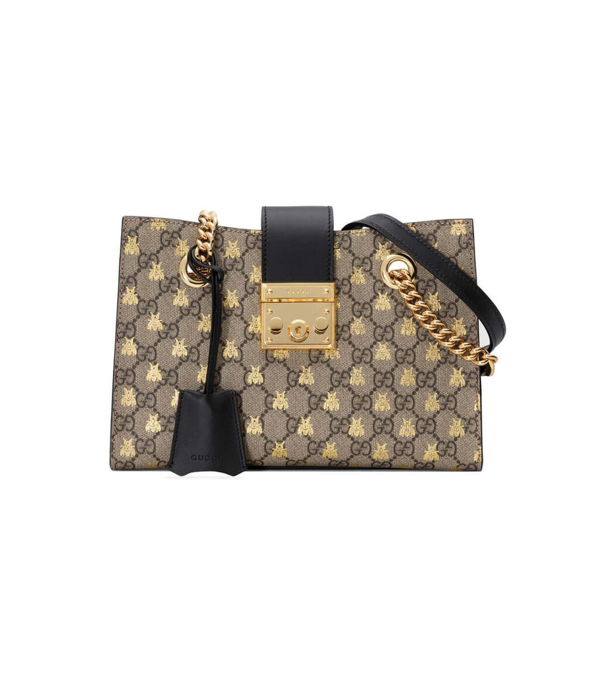 Gucci Padlock Medium GG Bees Shoulder Bag