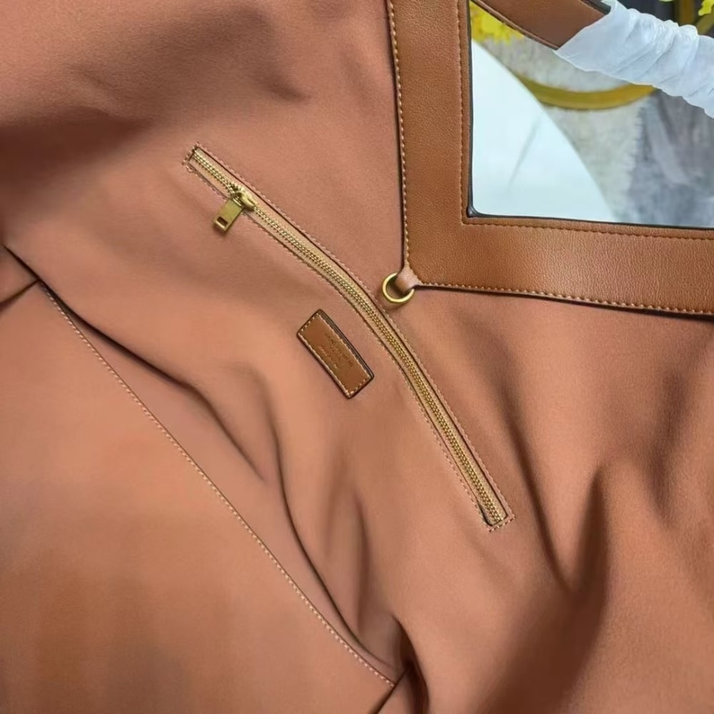 Saint Laurent Y Tote In Canvas And Leather Bag Beige 37cm 817602fac7t9856