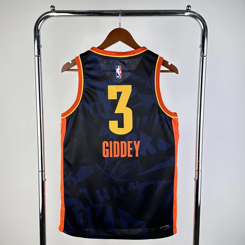 2024 NBA Oklahoma City Thunder 3 GIDDEY Basketball Jersey