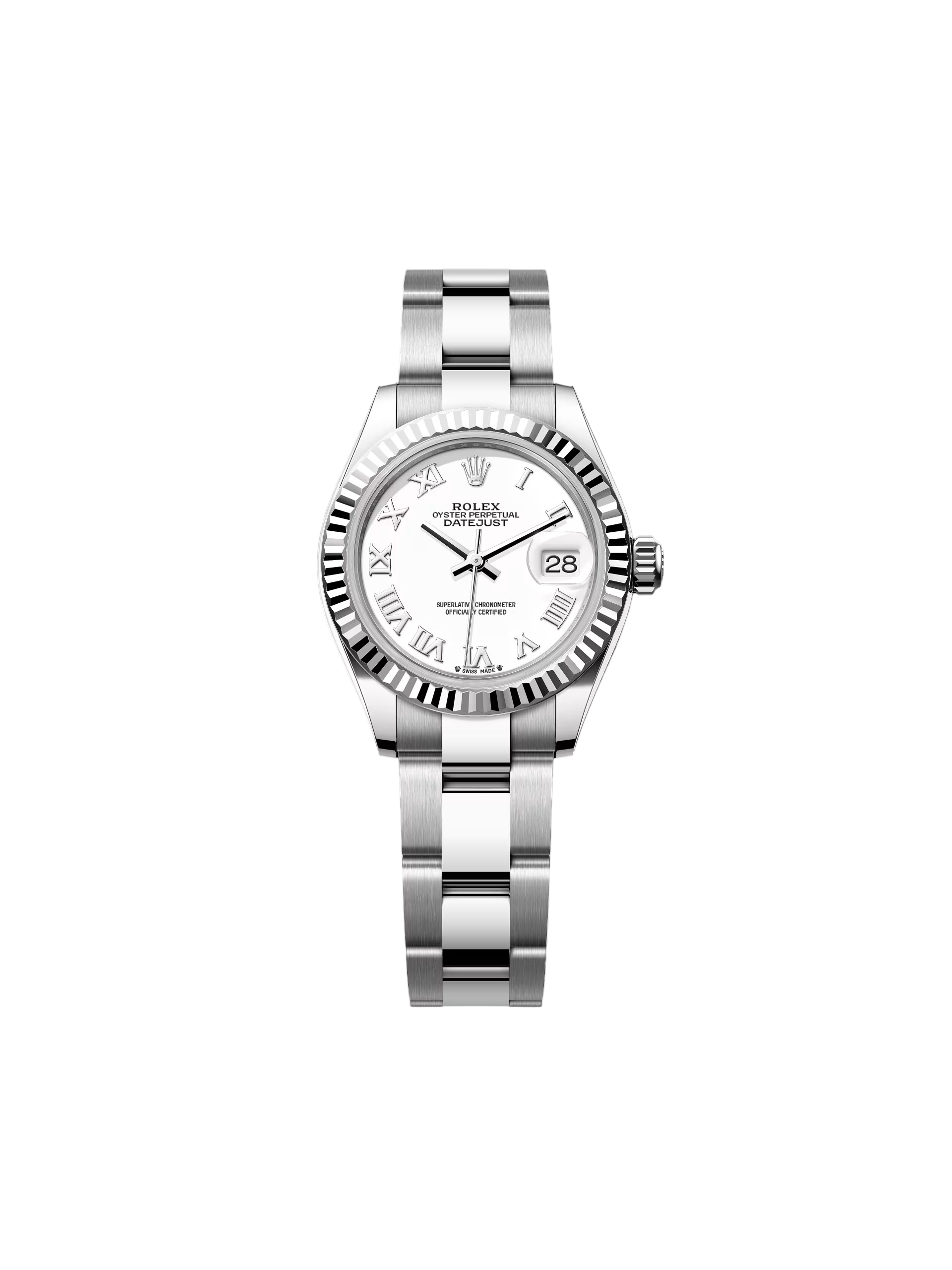 Rolex Lady-Datejust 28mm 279174 White Roman Dial Oyster Bracelet