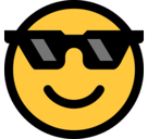 Sunglasses Emoji, Microsoft style