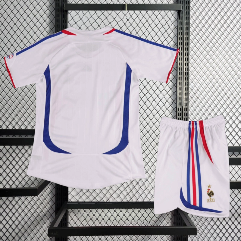 Retro KIDS 2006 kids France away 10#ZIDANE HENRY VIEIRA ZIDANE SOSANNAH Football jersey retro