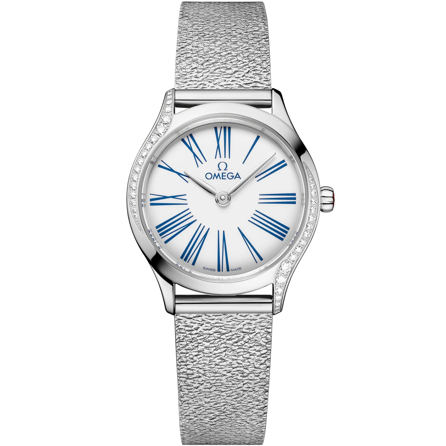 Omega De Ville Mini Trésor 26mm White Dial with Diamonds Stainless Steel Bracelet 428.15.26.60.04.002