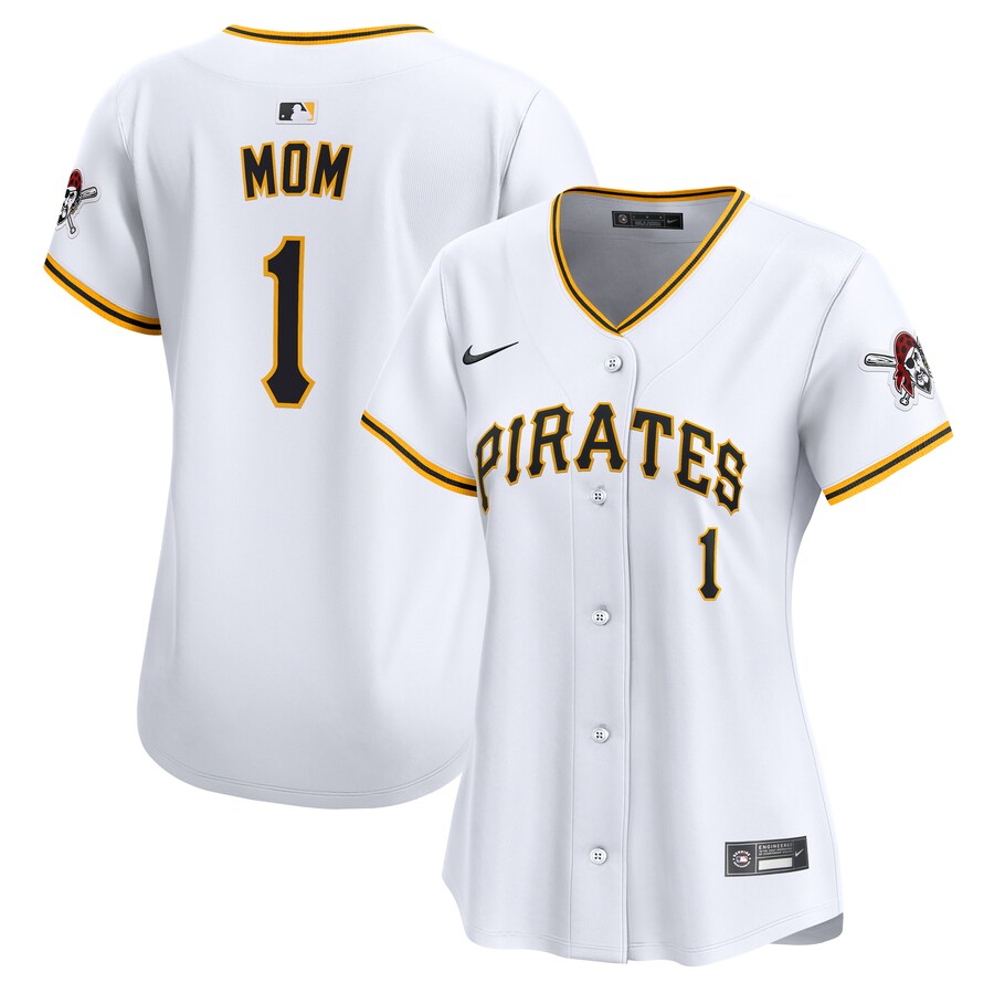 Pittsburgh Pirates Women's #1 Mom Home Limited Jersey White