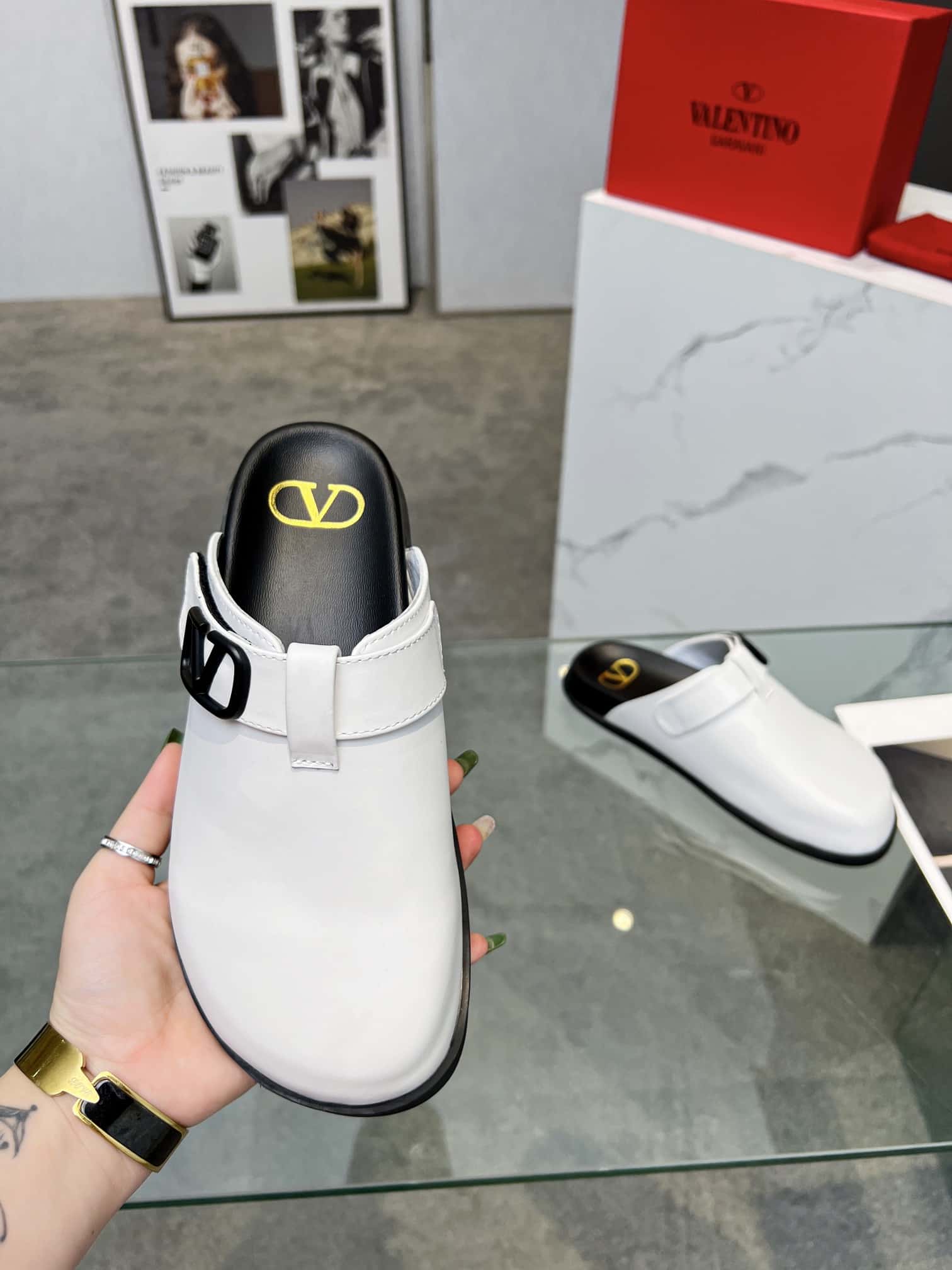 Valentino Garavani VLogo Clog White