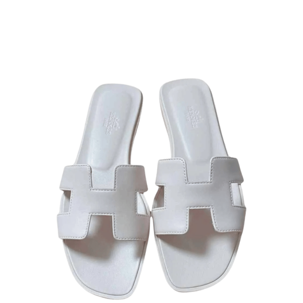 HERMES OASIS SANDAL WHITE