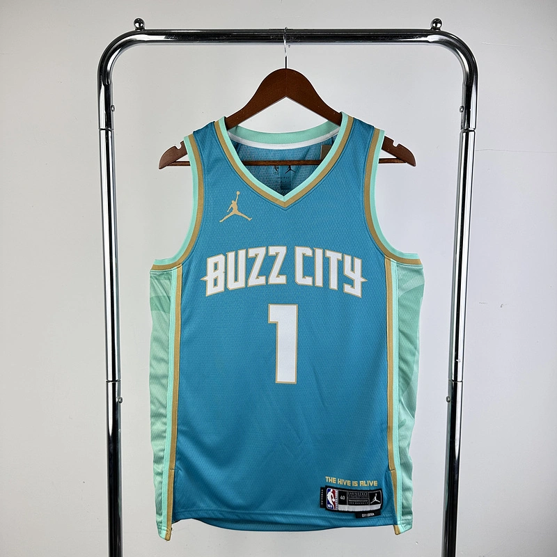 2024 NBA Charlotte Hornets (1 BALL) Basketball Jersey