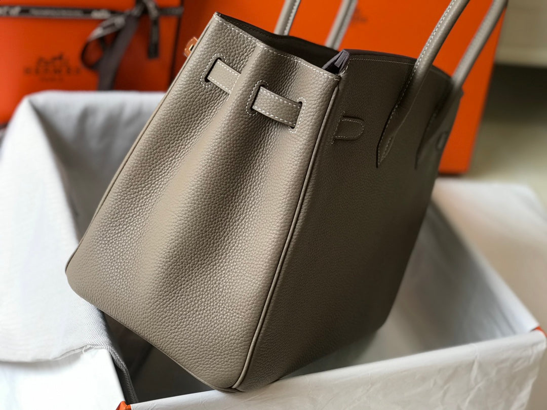 Hermes Birkin 35Cm Bag Khaki Togo Gold Hardware