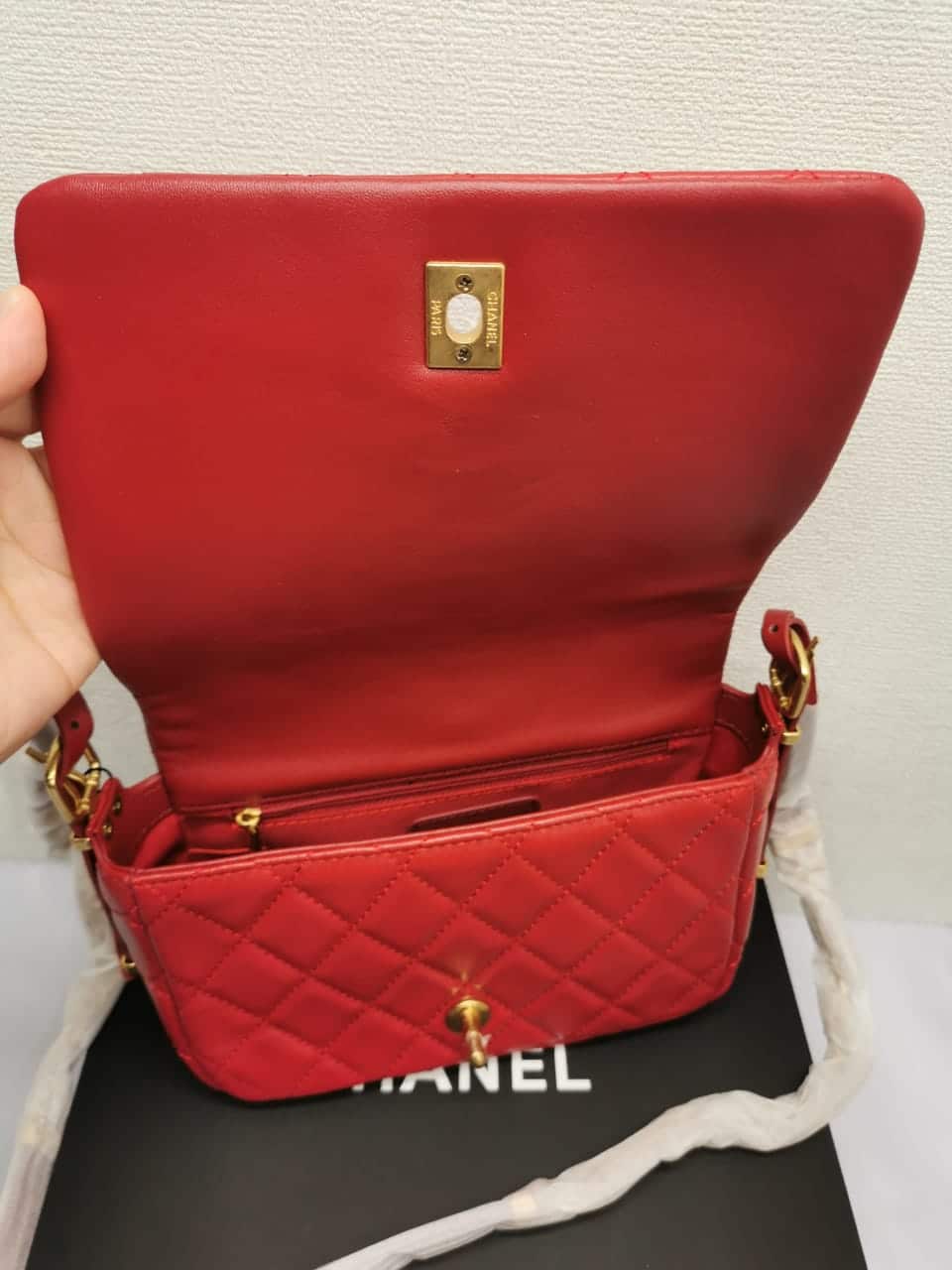 Chanel 23b Small Flap Bag Red 22cm
