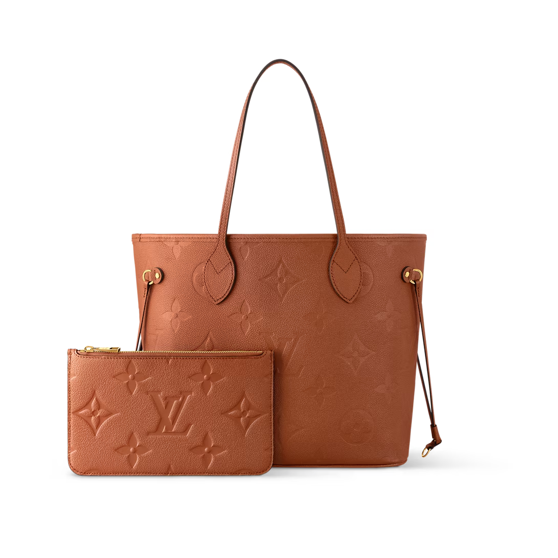 Louis Vuitton Neverfull Mm Tote Bag Cognac Brown 31cm M12605