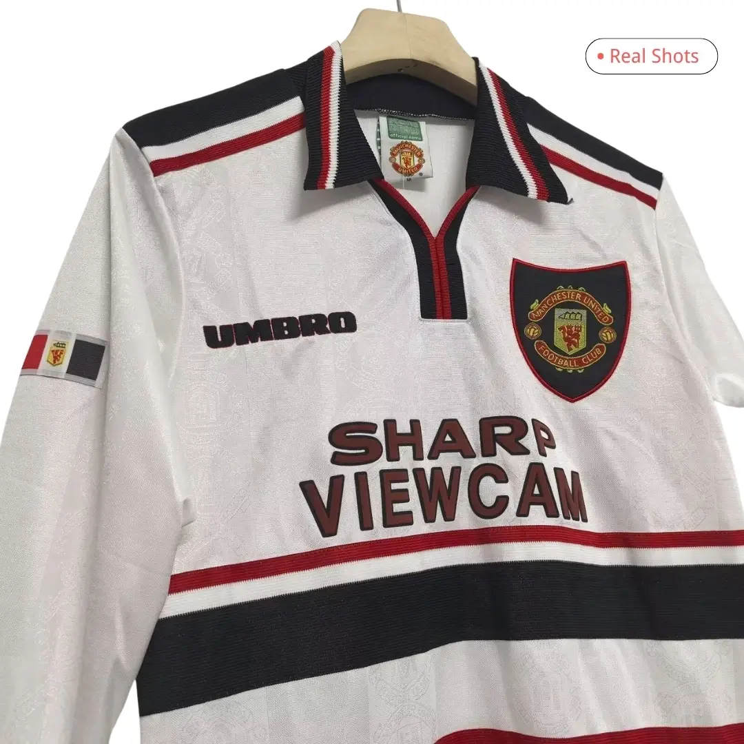 Manchester United 1998/99 Away Long Sleeve Retro Soccer Jersey