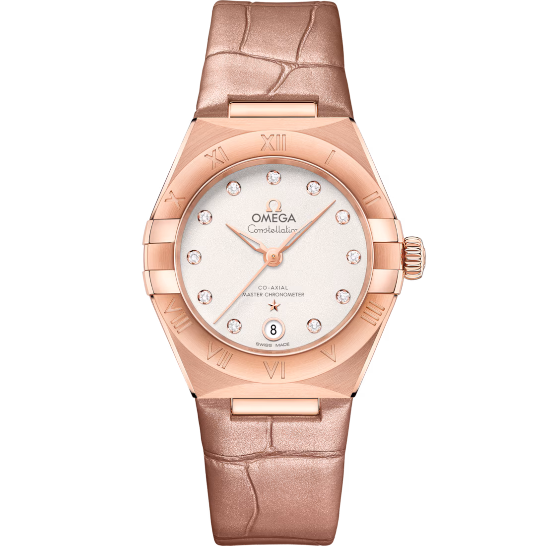 Omega Constellation Ladies' Selection 29mm  Sedna™ gold on leather strap 131.53.29.20.52.002