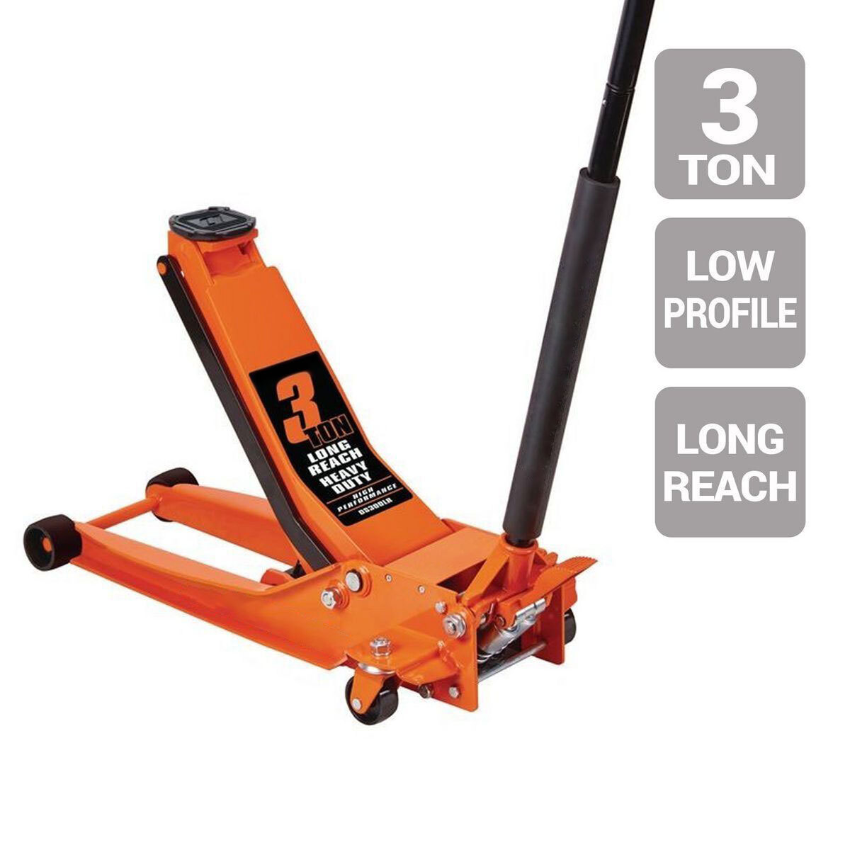 💥Limited Availability💥3 Ton Long-Reach Low-Profile Professional Floor Jack with RAPID PUMP