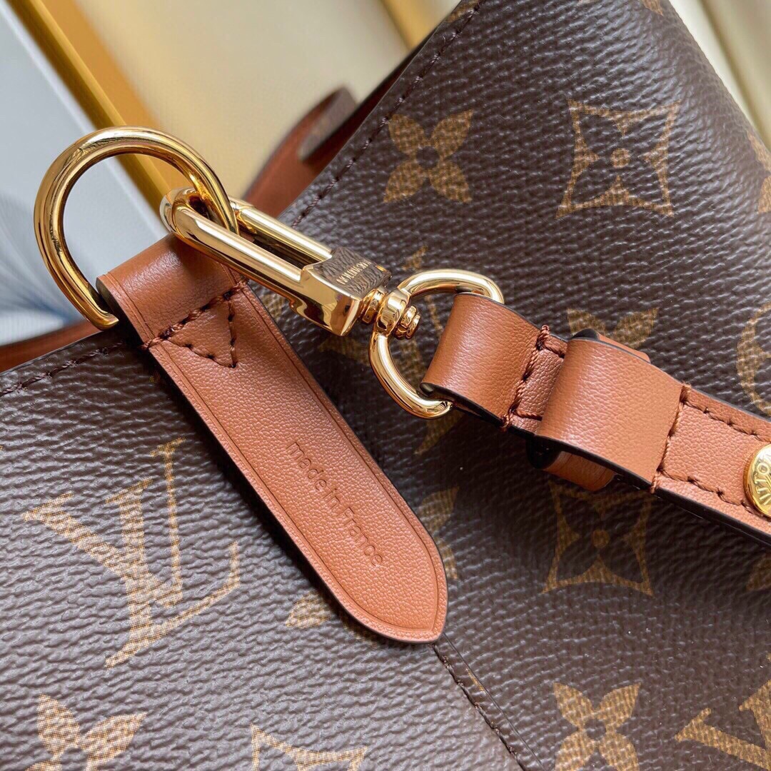 Louis Vuitton Luxury Monogram Canvas And Leather Handbag Neonoe Caramel