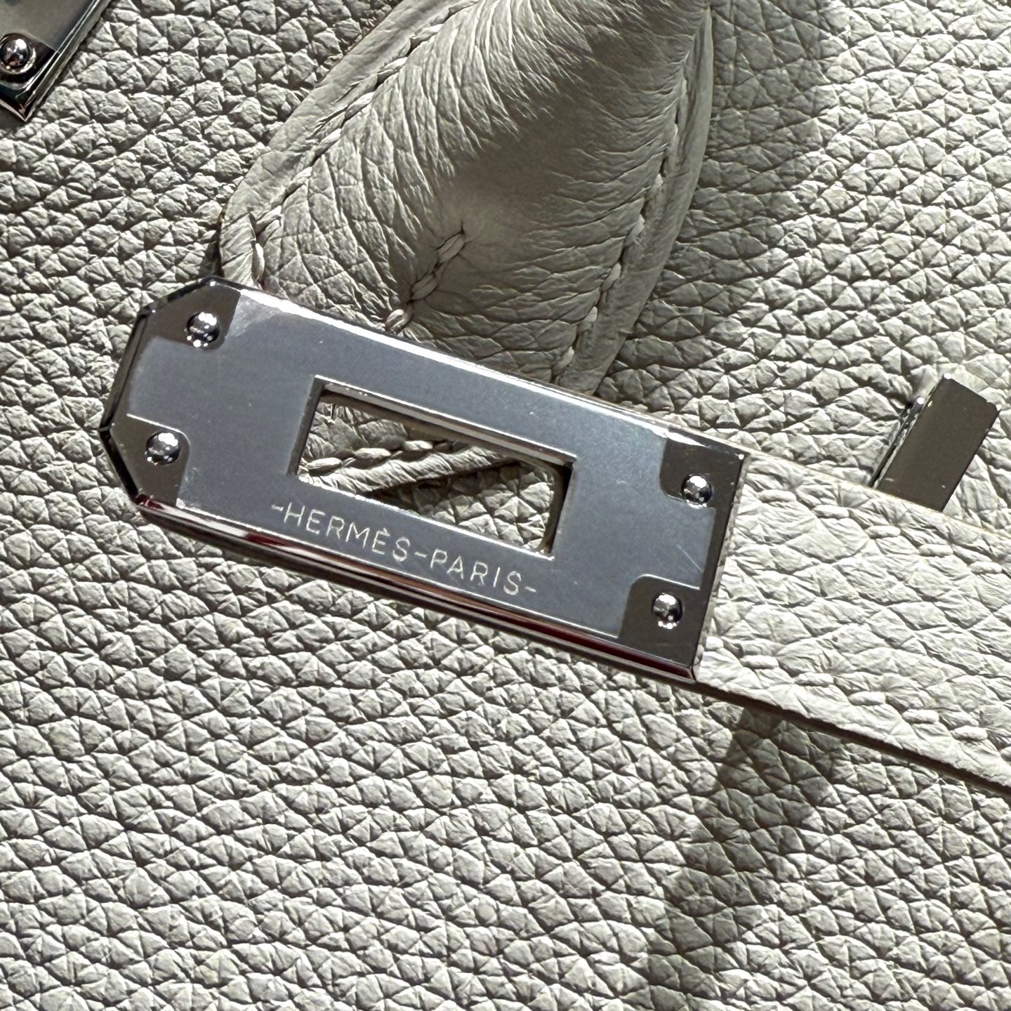 Hermes Birkin 25Cm White Togo Leather Silver Hardware 237490