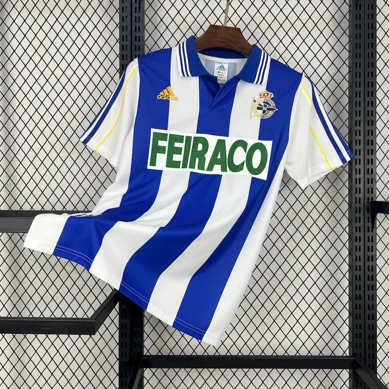 Retro 1999-00 Deportivo La Coruna Home Football jersey retro
