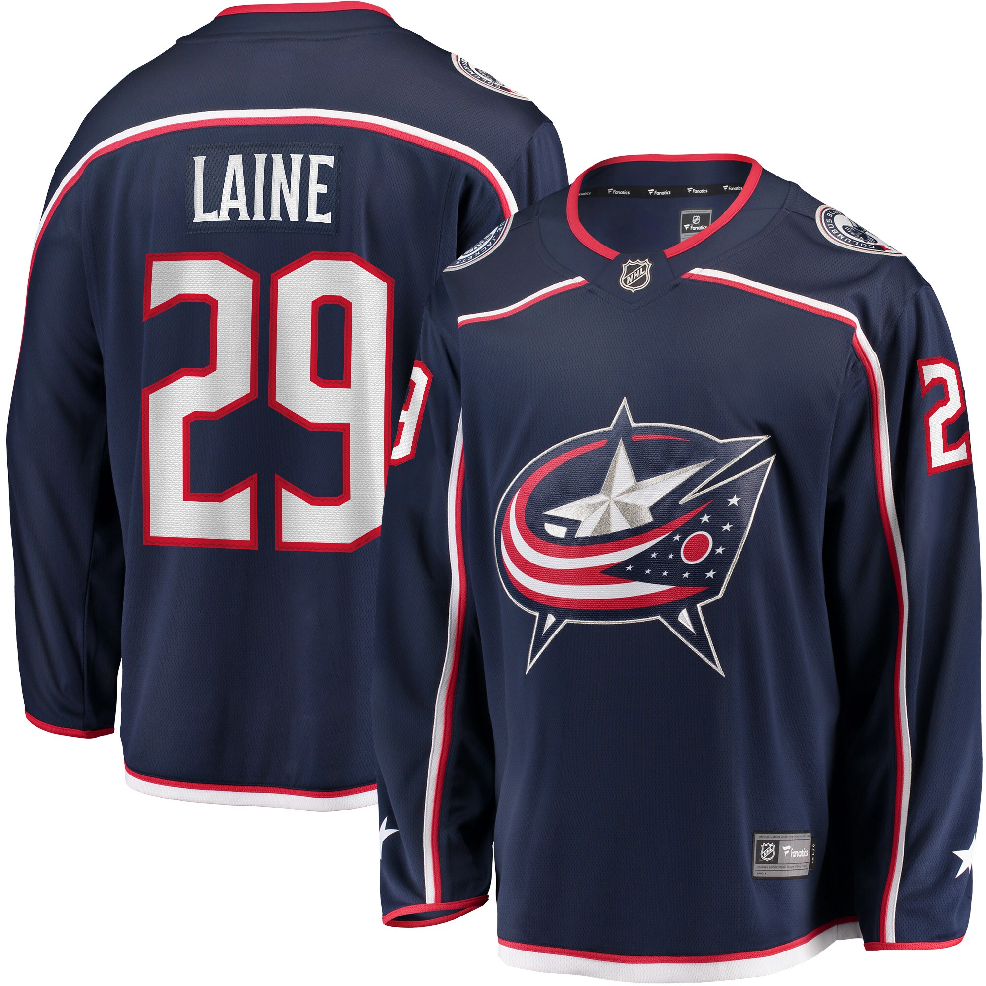 Patrik Laine Columbus Blue Jackets Fanatics Home Breakaway Jersey – Navy