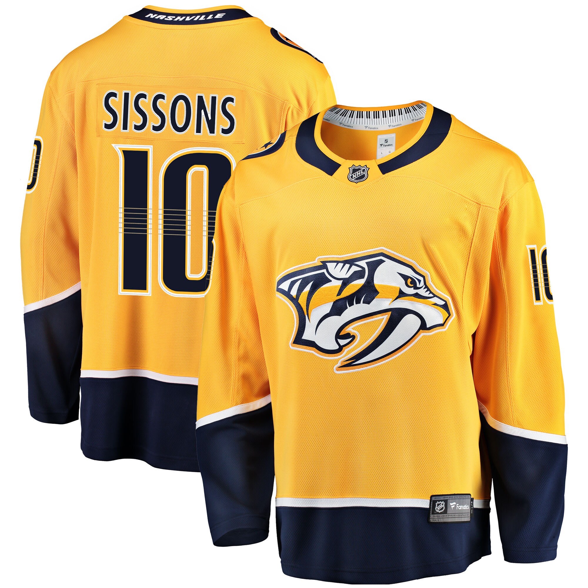 Colton Sissons Nashville Predators Fanatics Breakaway Player Jersey – Gold