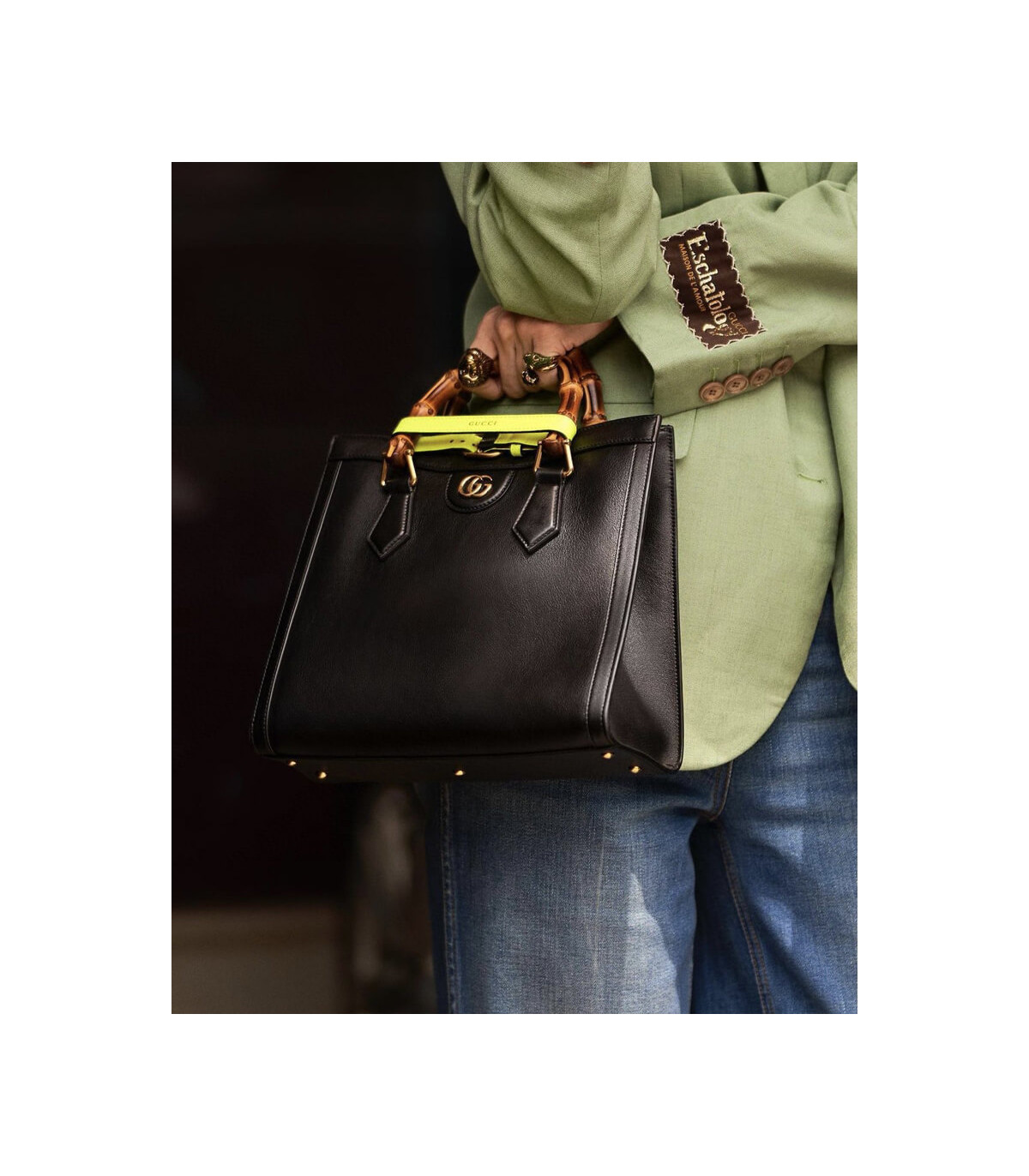 Gucci Diana Small Tote Bag Black