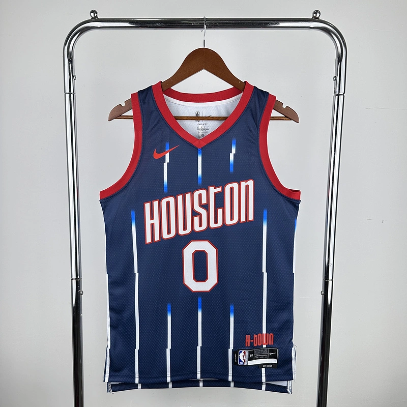 2023 NBA Houston Rockets 0 WESTBROOK Basketball Jersey