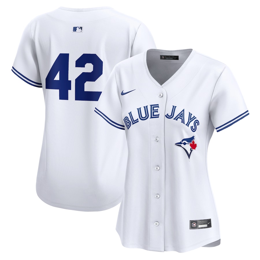 Toronto Blue Jays Women's 2024 Jackie Robinson Day Home Limited Jersey  White