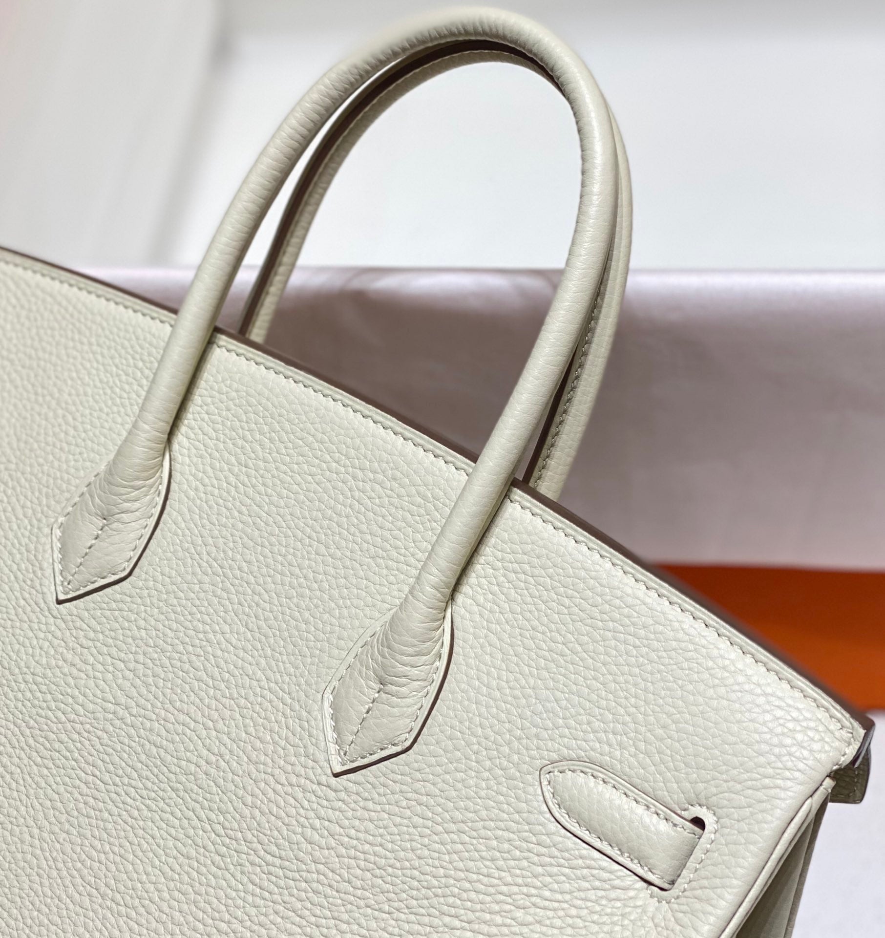 Hermes Birkin 35Cm Bag White Togo Gold Hardware