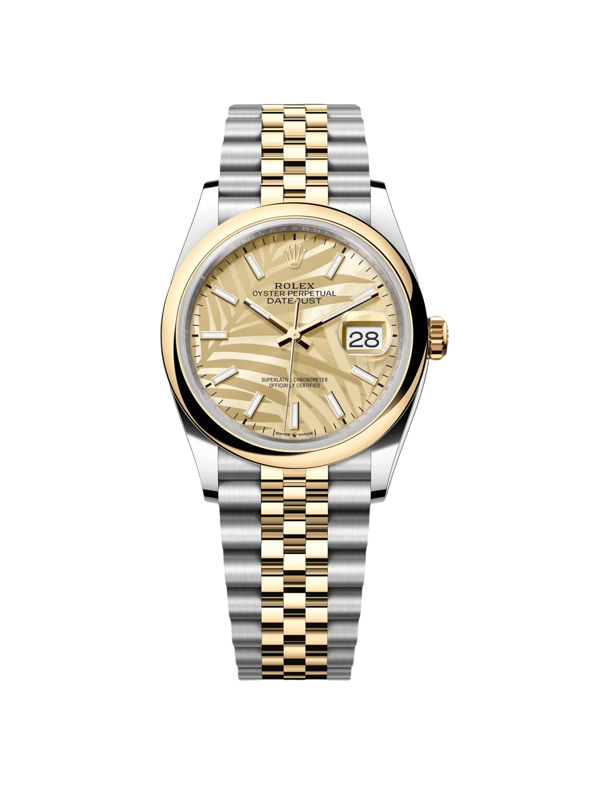 Rolex  Datejust 36mm 126203 Golden Dial Domed Bezel Oyster Bracelet
