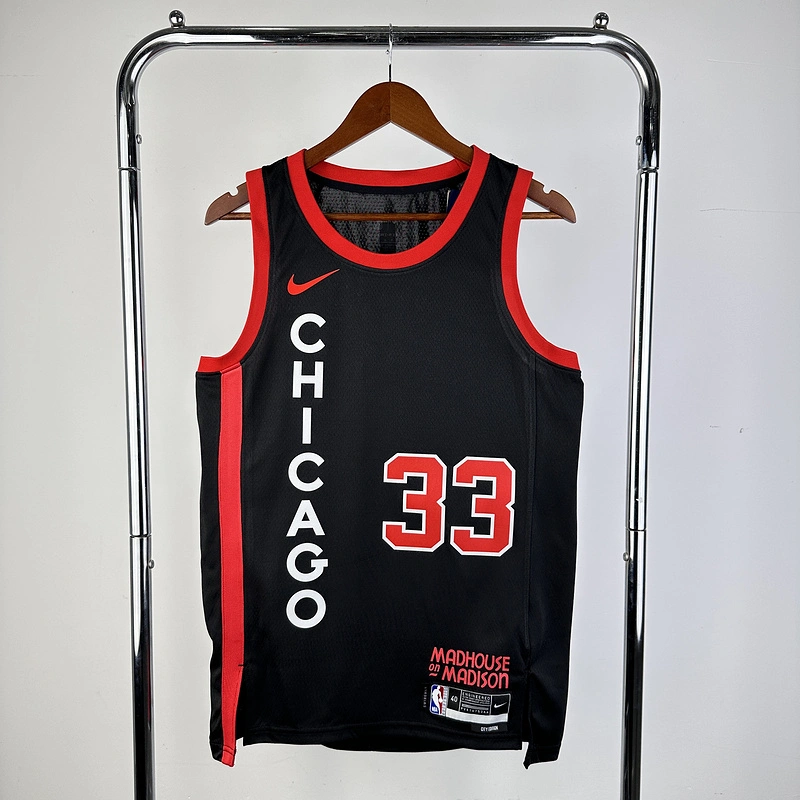 2024 NBA Chicago Bulls 33 PIPPEN Basketball Jersey
