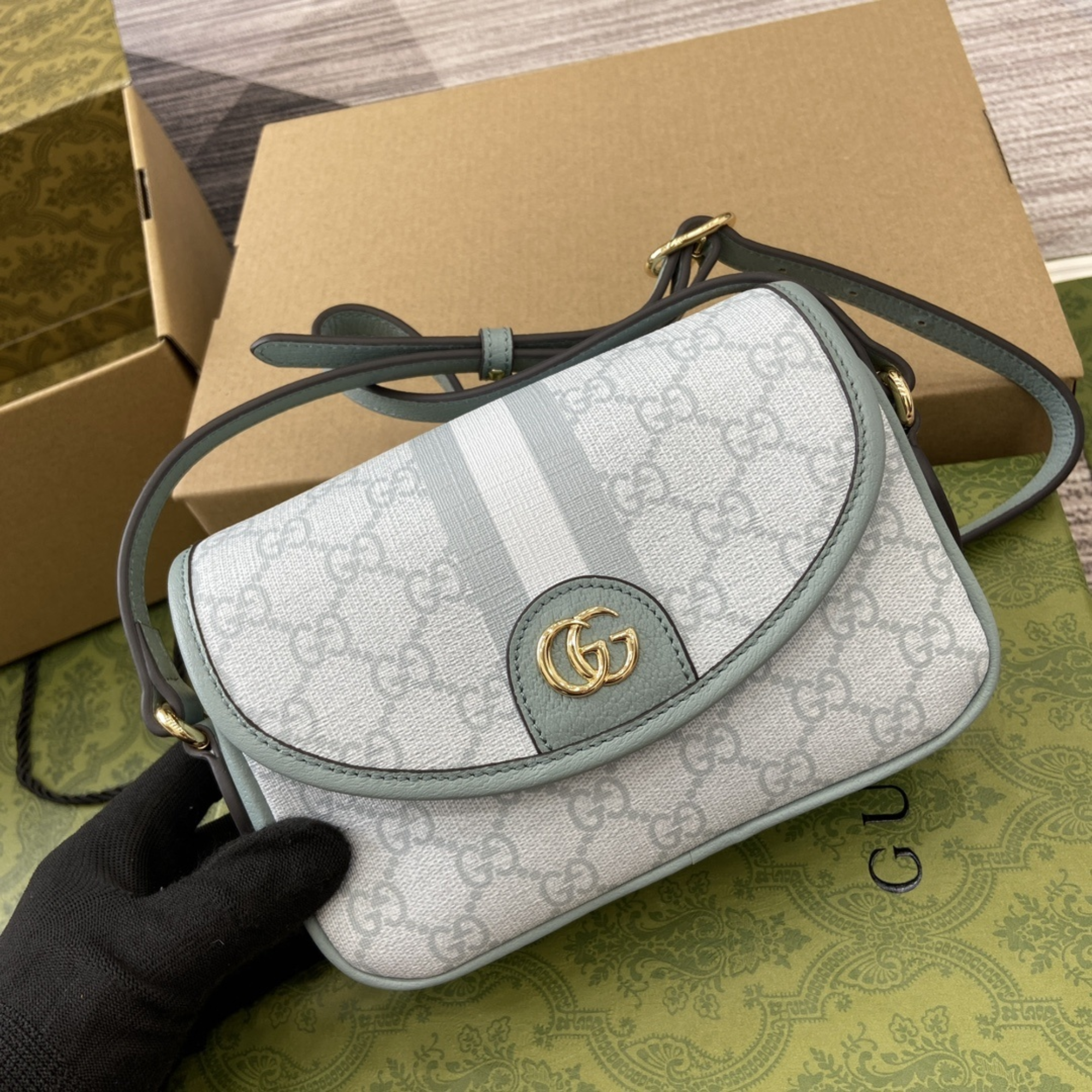 Gucci Monogram Textured Dollar Mini Ophidia