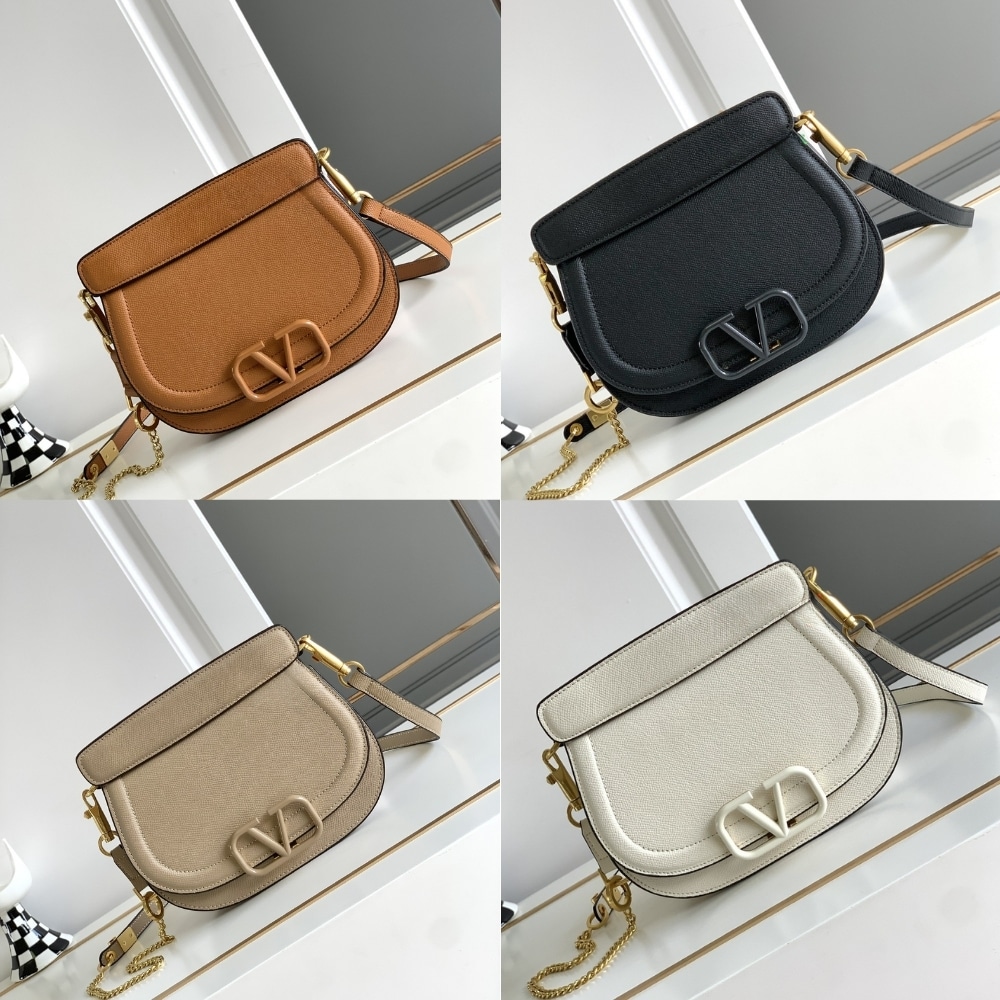 Valentino Vsling Bag In Grained Black 22Cm Wb0M28Djp0No