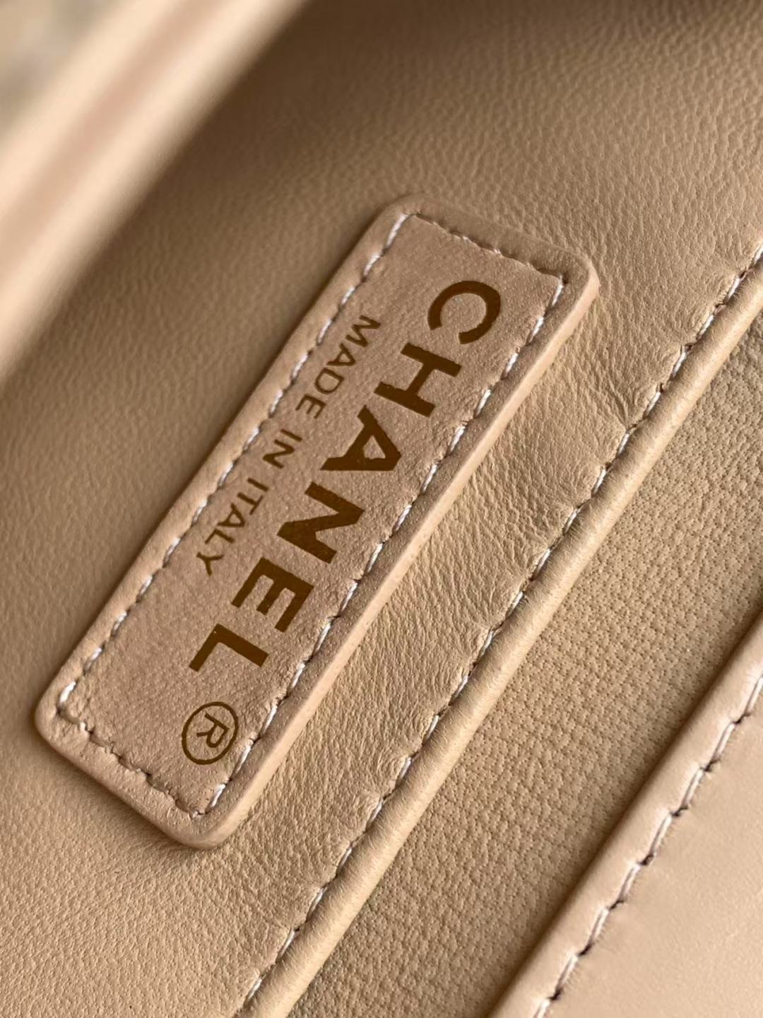 Chanel Calfskin Quilted Perfect Fit Flap Beige 22cm