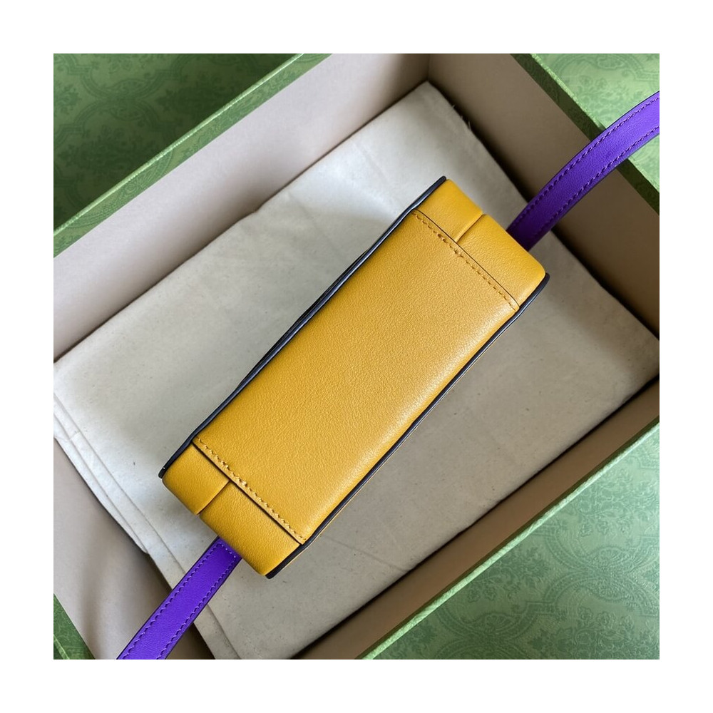 Gucci Interlocking G Mini Bag in Yellow Leather