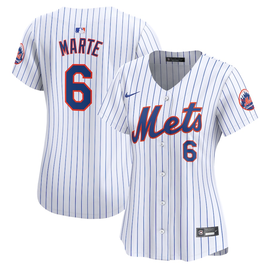 Starling Marte New York Mets Women's Home Limited Player Jersey White