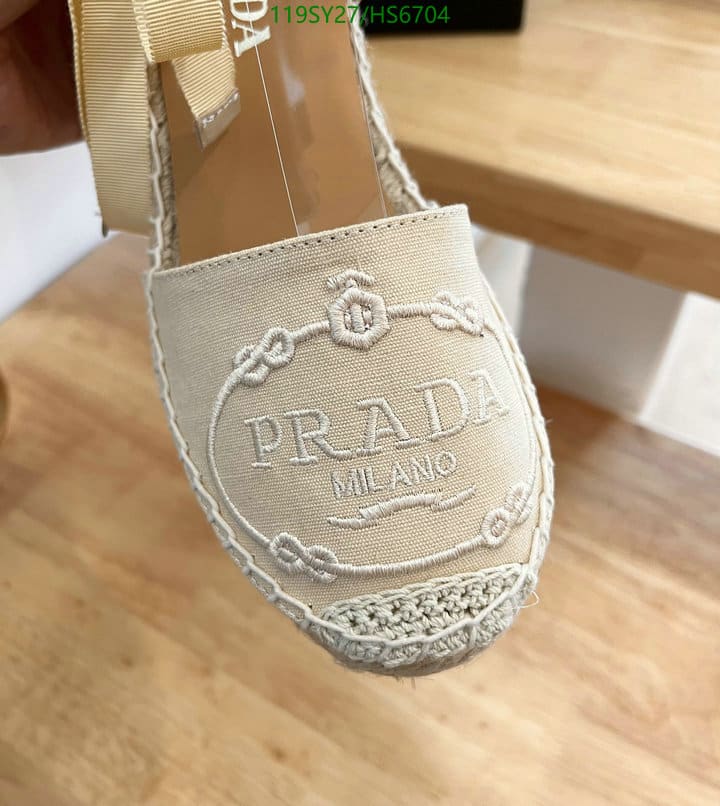 Prada Linen Espadrille Wedge Sandals Beige