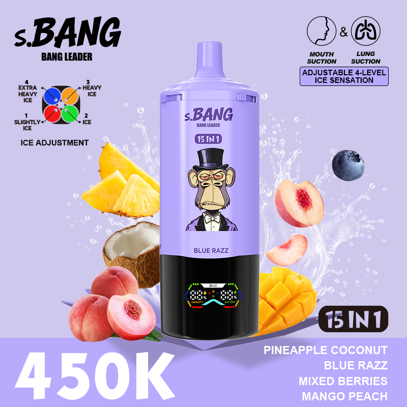 Bang 450K Puffs 15-in-1 Prefilled Vape | 15 Flavors,  Rechargeable