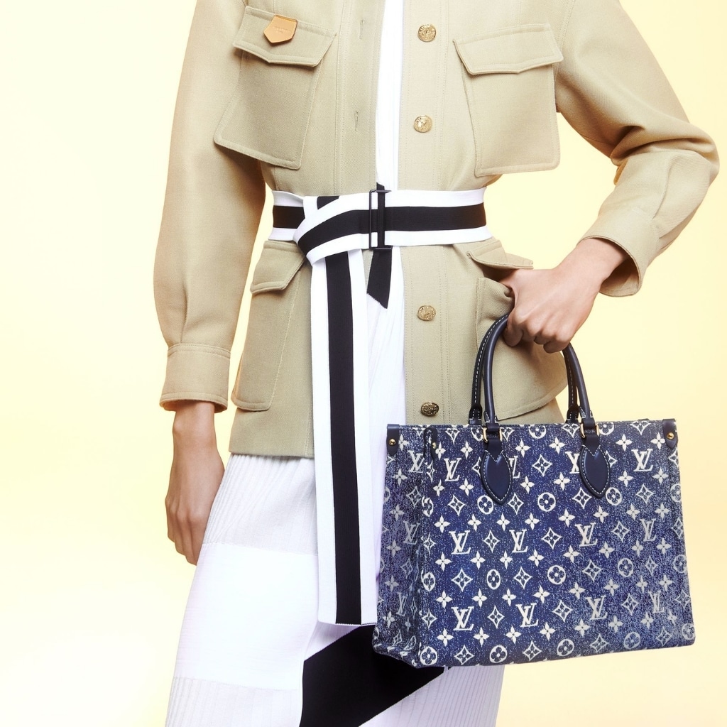 Louis Vuitton Onthego MM Denim Bag 35Cm M59608