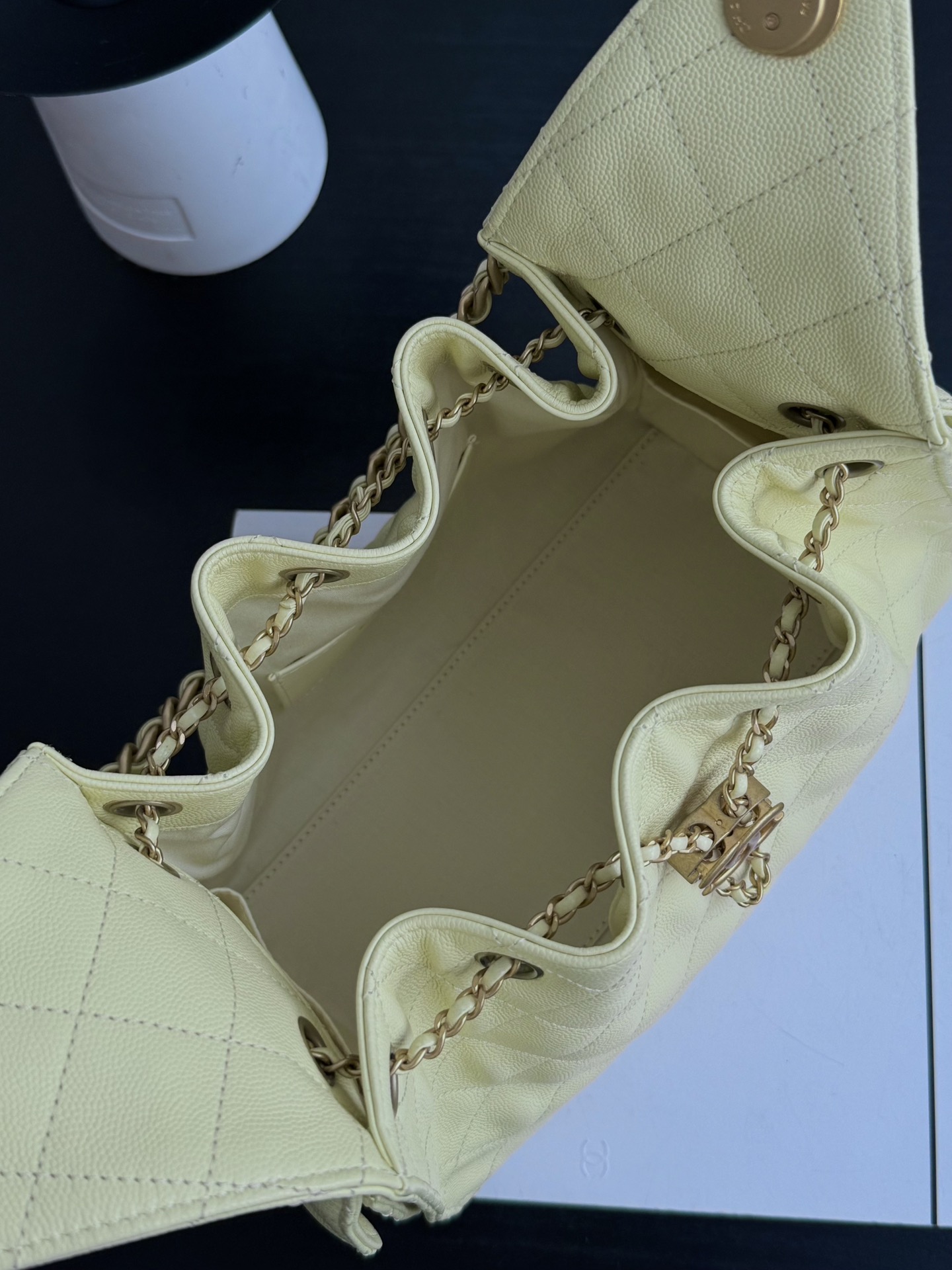Chanel Spring-Summer 2025 Handbag Grained Calfskin & Gold-Tone Metal Yellow 30Cm/ 11.8In