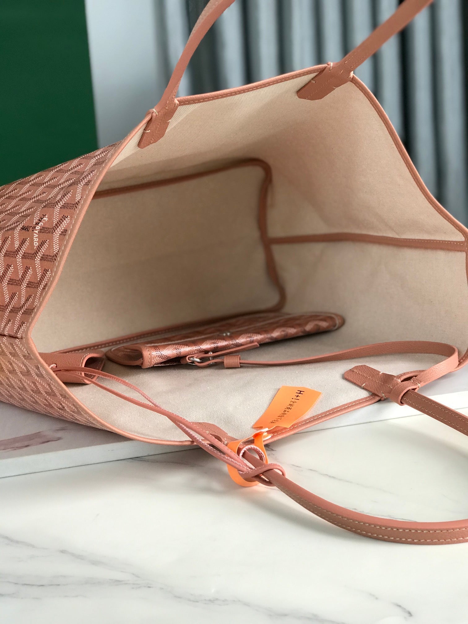 Goyard Saint Louis Pm 34cm Manhattan Pink Goyardine Canvas And Calfskin
