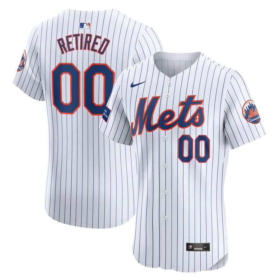 New York Mets Home Elite Pick-A-Player Retired Roster Patch Jersey White