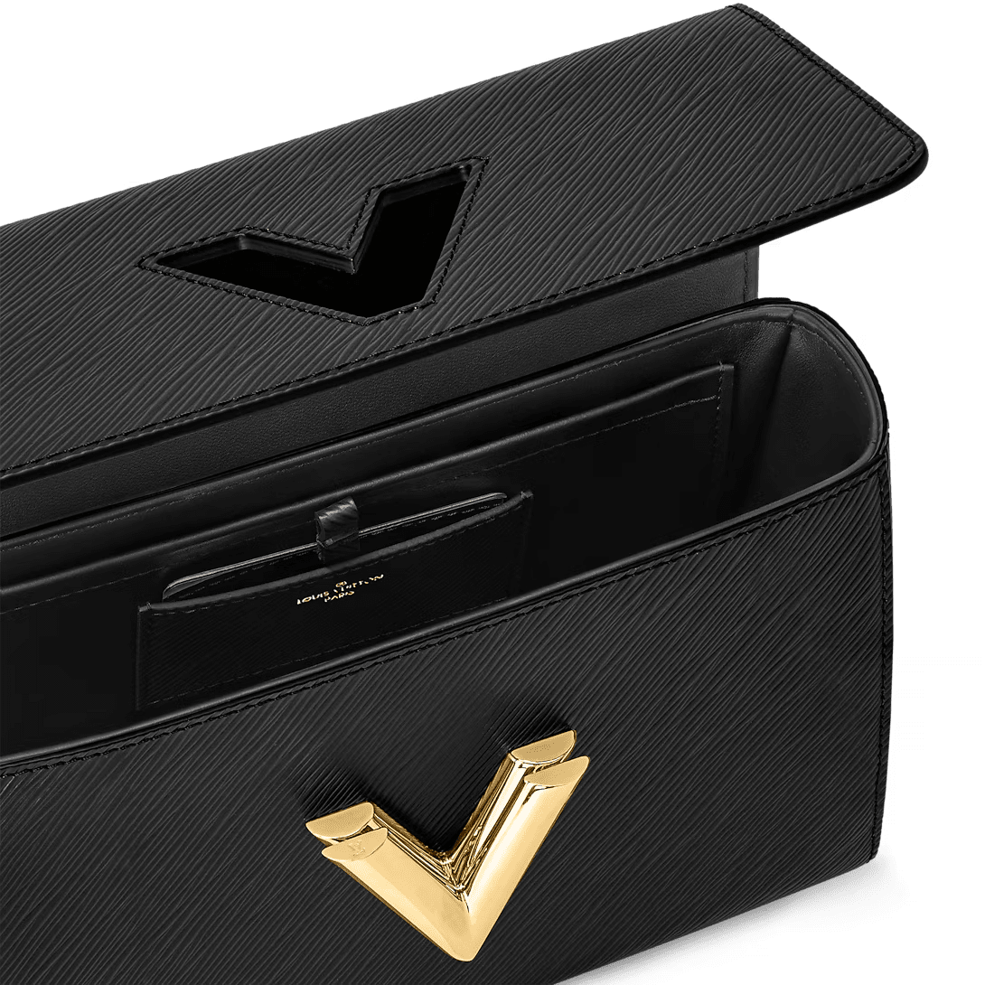 Louis Vuitton Twist Mm Bags Epi Leather Lock Chain Black 23Cm M21772
