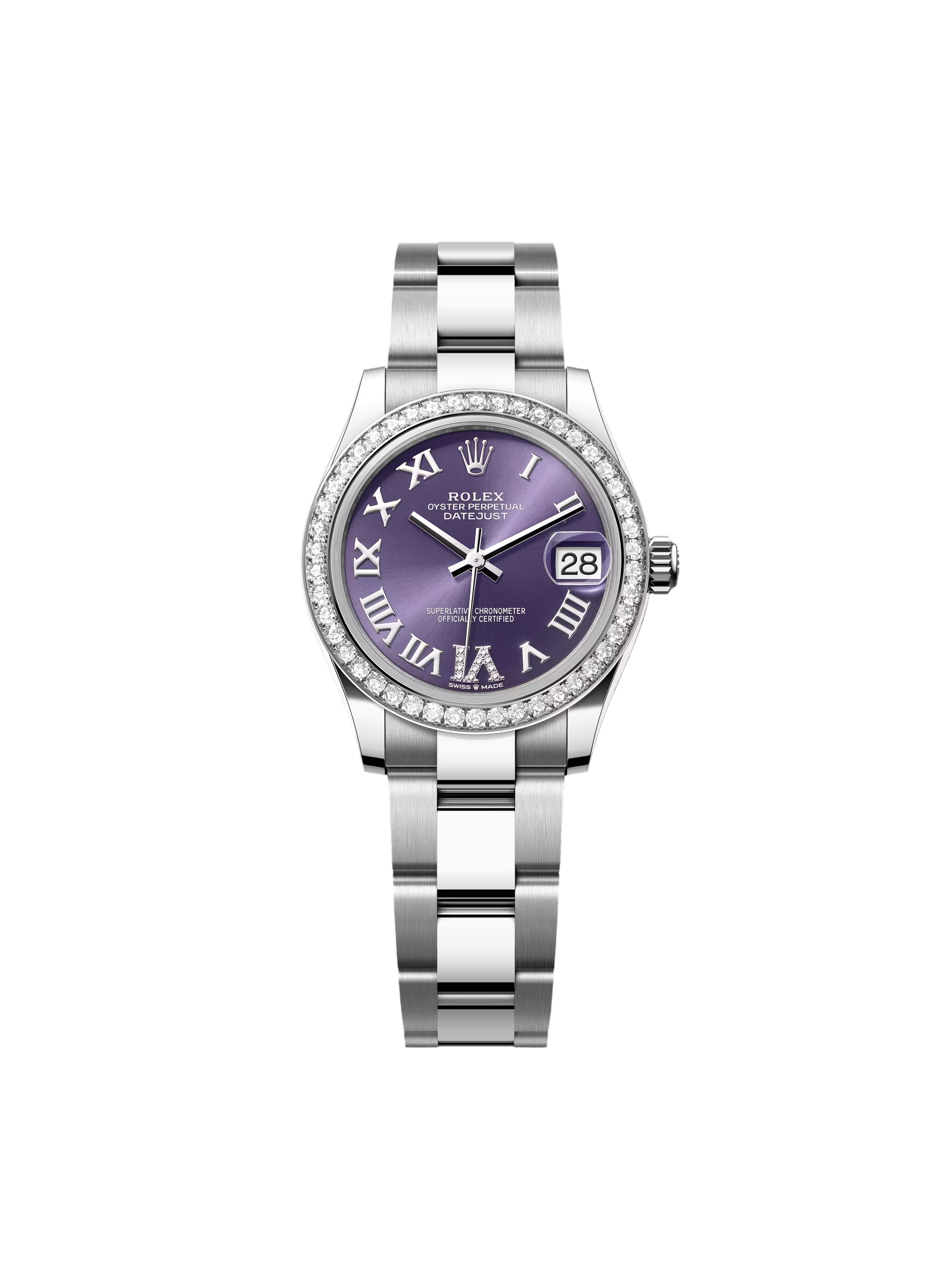 Rolex Datejust m278384RBR-0029/0030 Aubergine 31mm Dial Jubilee Watch