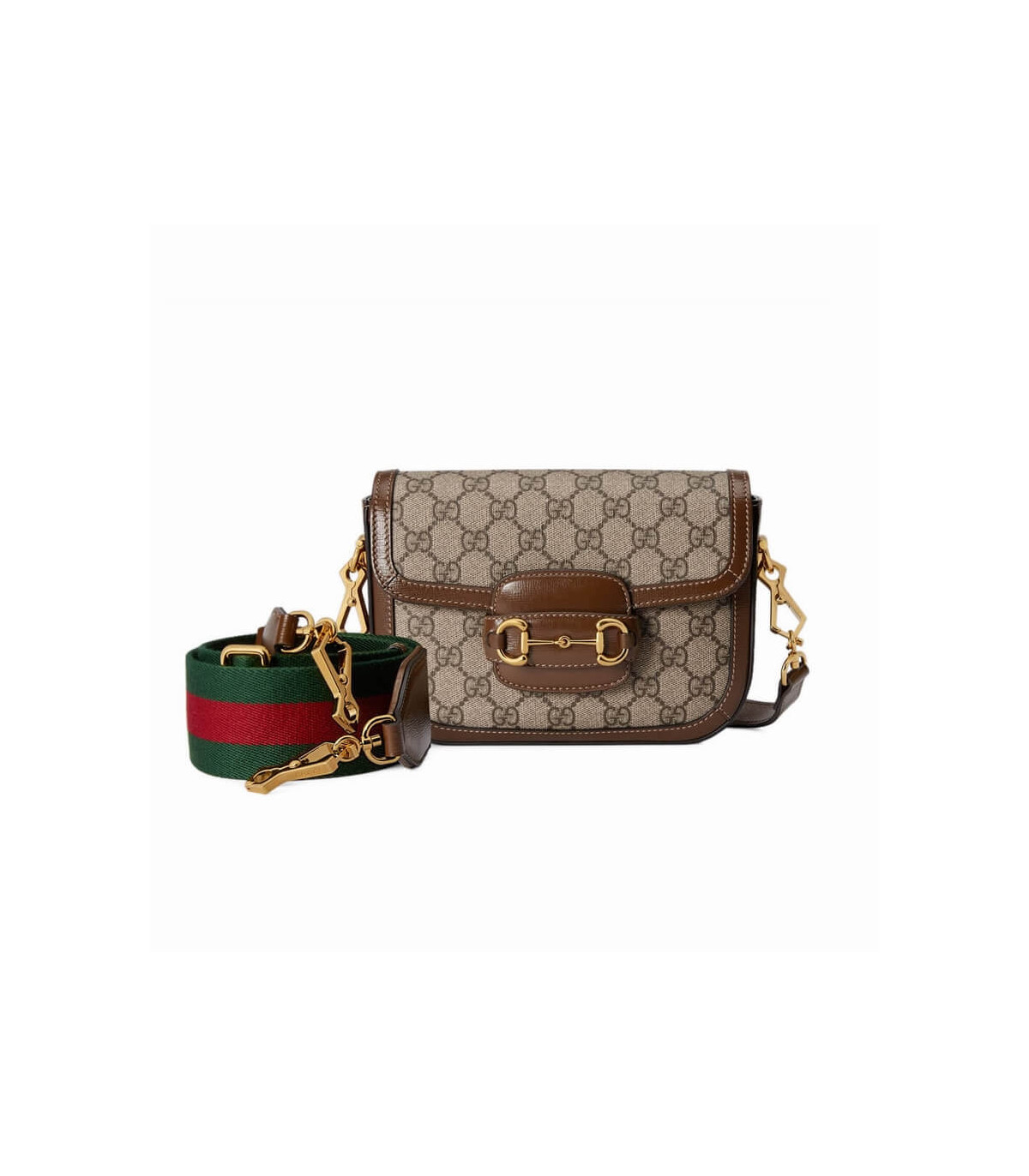 Gucci Horsebit 1955 Mini Bag in GG Supreme Brown
