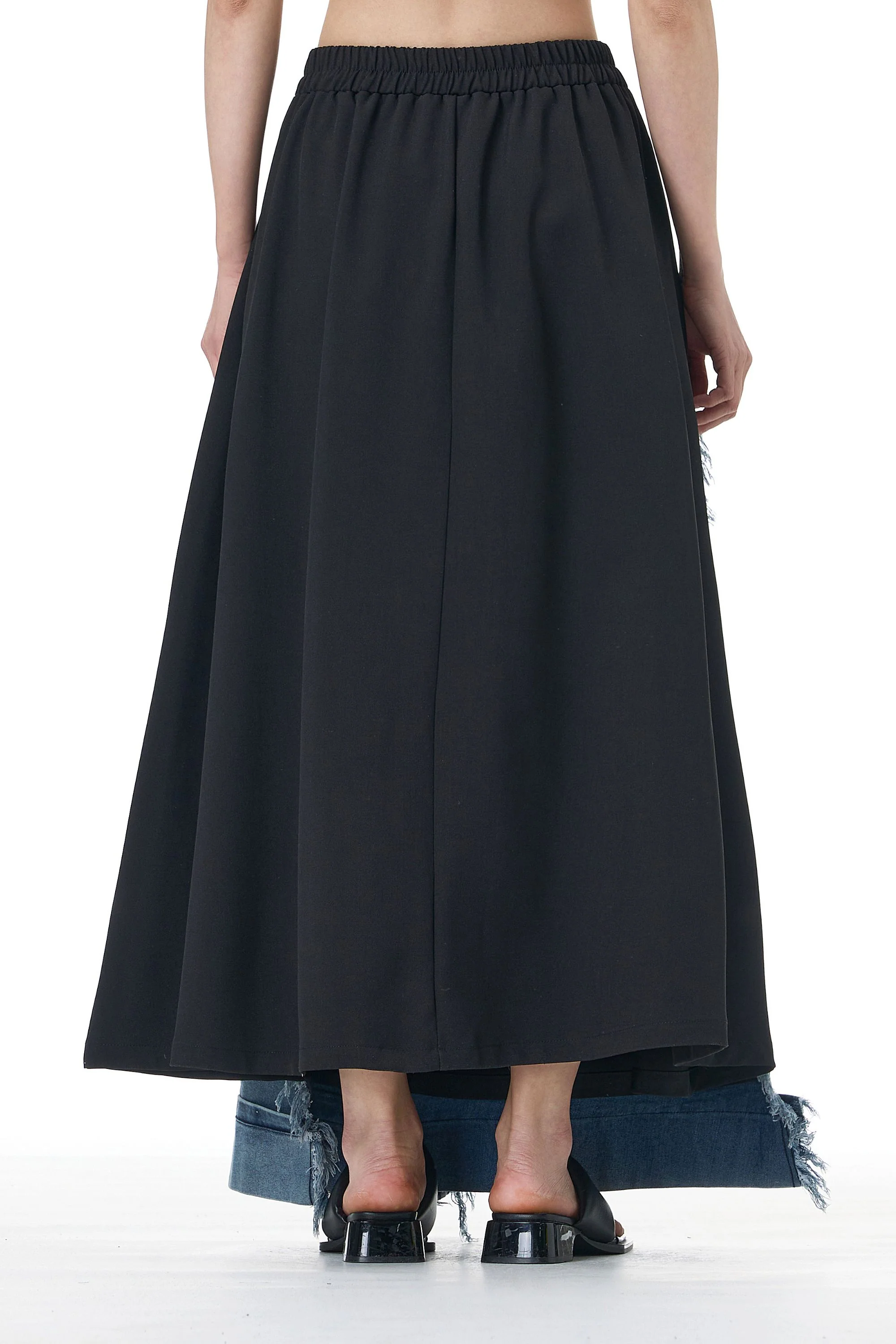 Faded Denim Twin Fabric Skirt