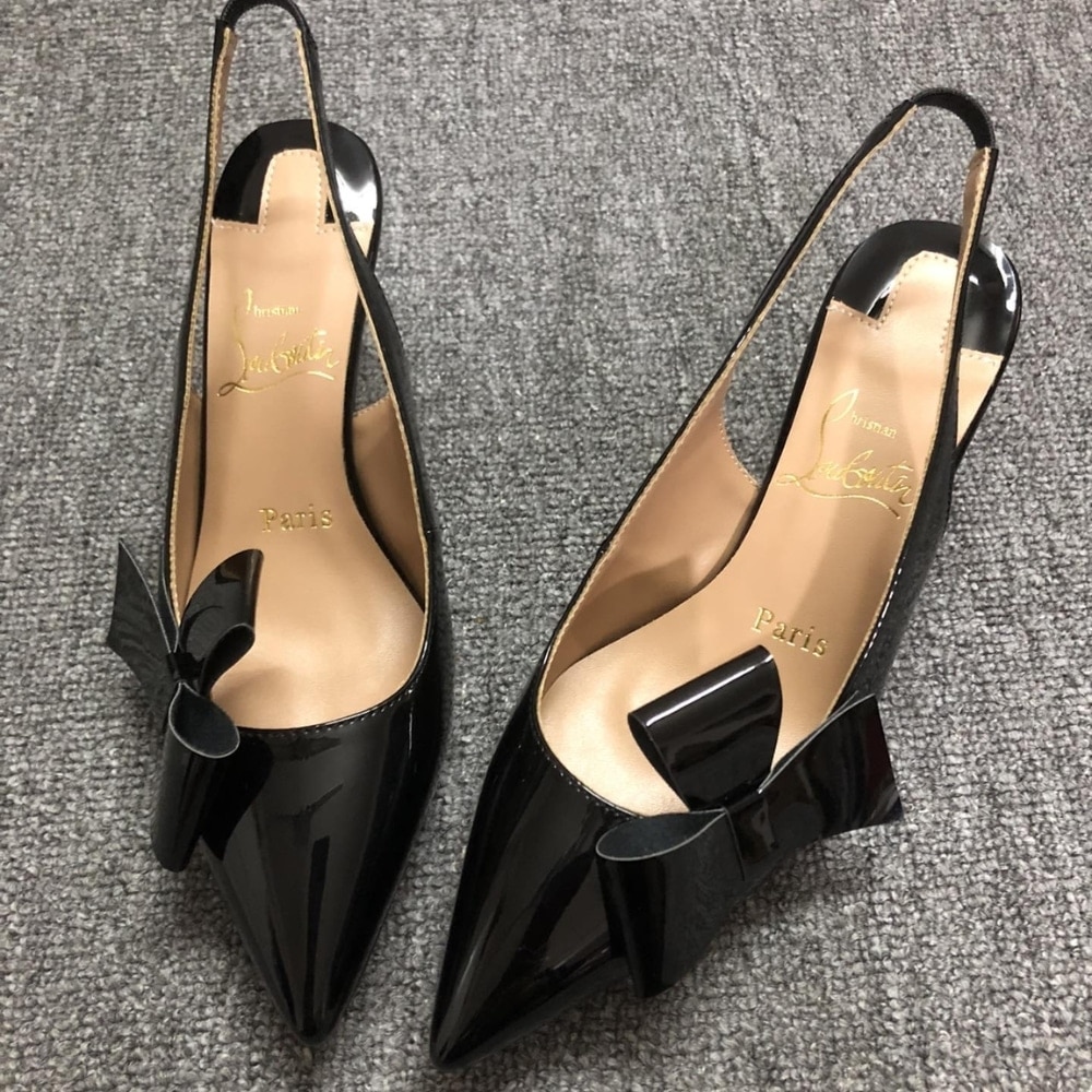 Christian Louboutin Clare Nodo 80 Slingback Black