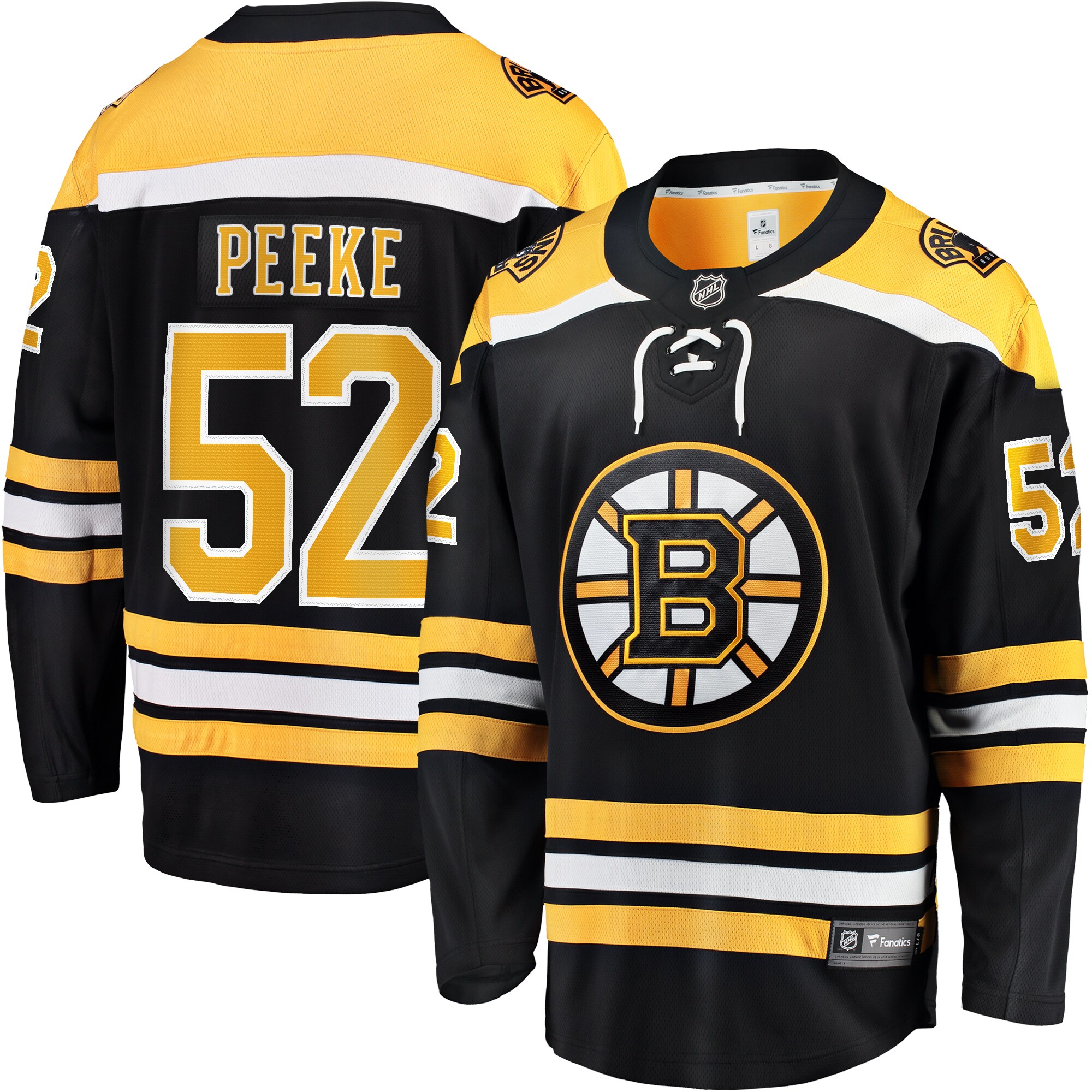 Andrew Peeke Boston Bruins Fanatics Home Premier Breakaway Player Jersey – Black