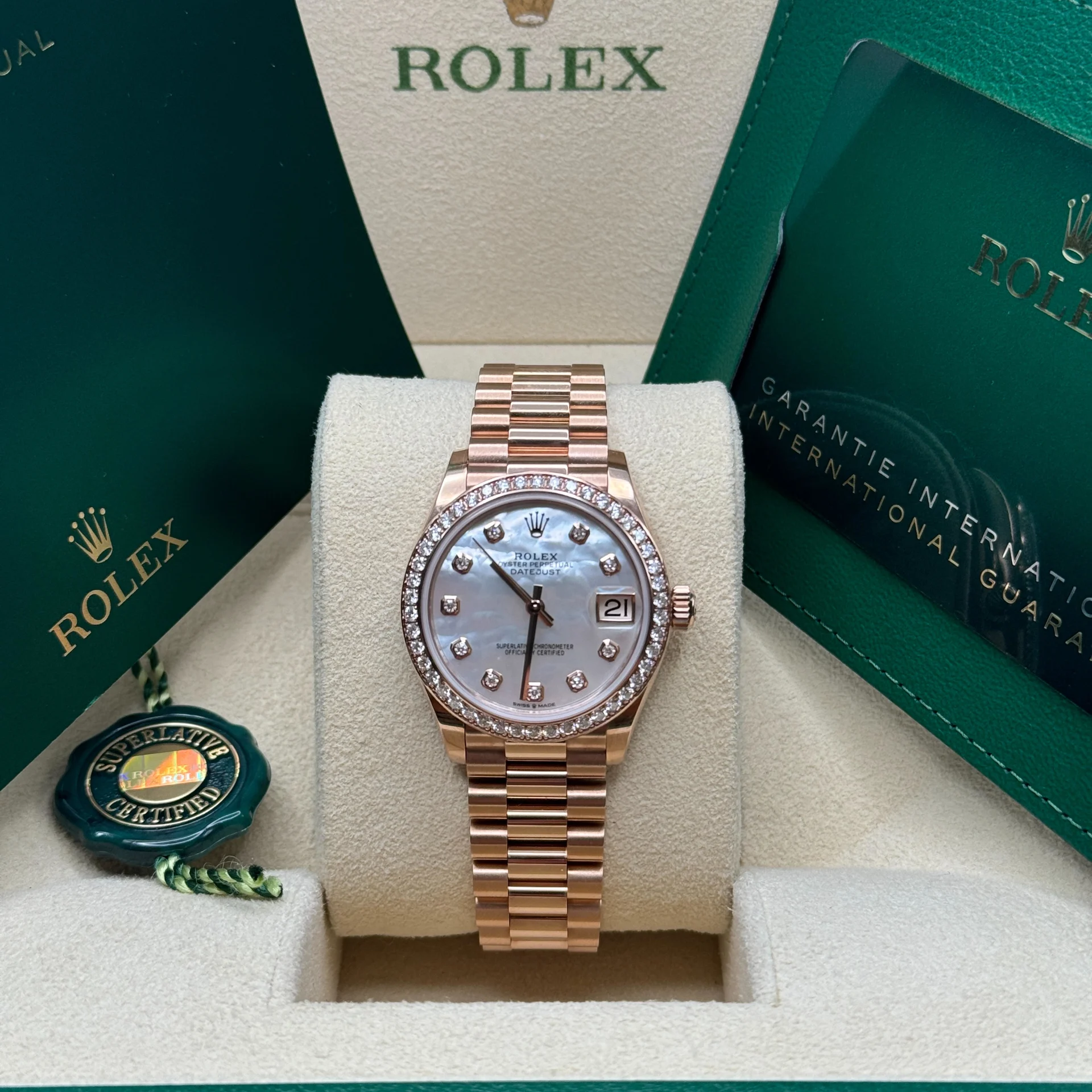 Rolex Datejust m278285RBR-0005 Mother-of-Pearl 31mm Dial